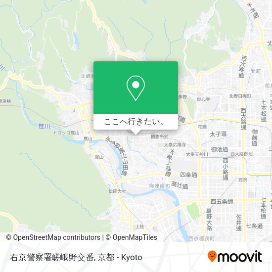 右京警察署嵯峨野交番地図