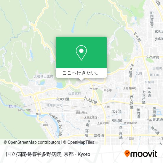 国立病院機構宇多野病院地図