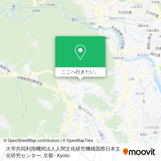 大学共同利用機関法人人間文化研究機構国際日本文化研究センター地図