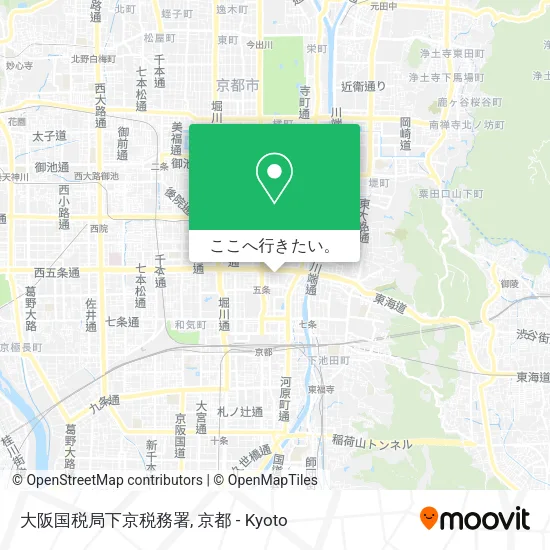 大阪国税局下京税務署地図