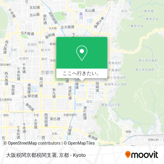 大阪税関京都税関支署地図