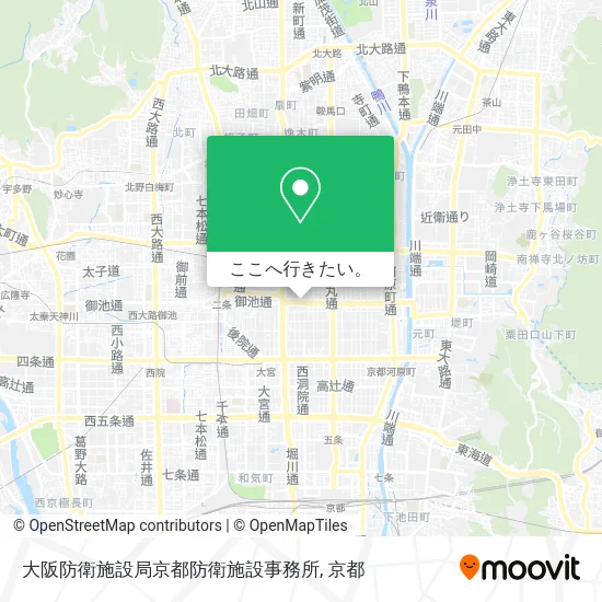 大阪防衛施設局京都防衛施設事務所地図