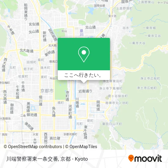 川端警察署東一条交番地図