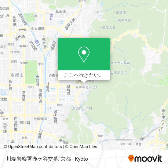 川端警察署鹿ケ谷交番地図