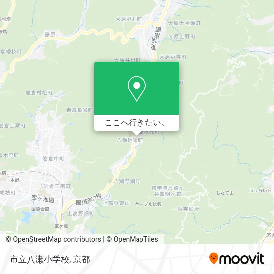 市立八瀬小学校地図