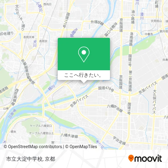 市立大淀中学校地図