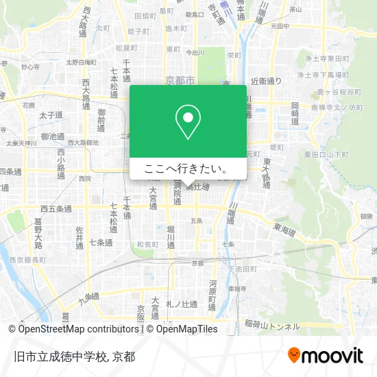 旧市立成徳中学校地図