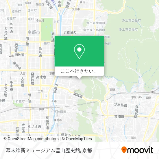 幕末維新ミュージアム霊山歴史館地図