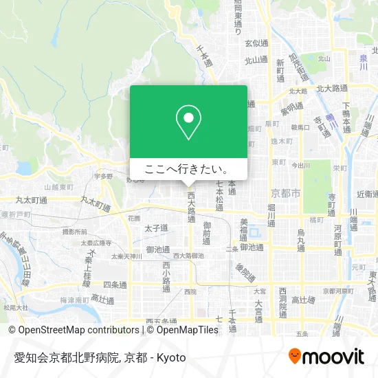 愛知会京都北野病院地図