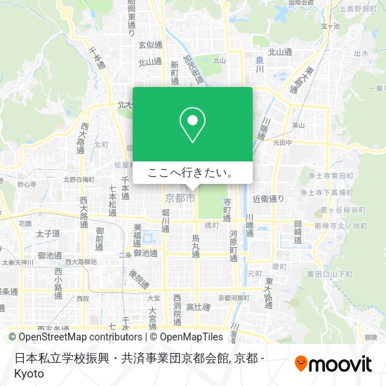 日本私立学校振興・共済事業団京都会館地図