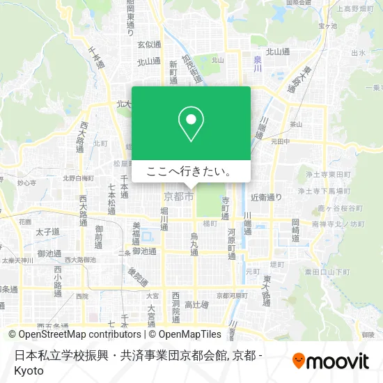 日本私立学校振興・共済事業団京都会館地図