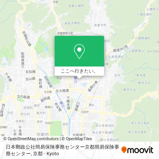 日本郵政公社簡易保険事務センター京都簡易保険事務センター地図