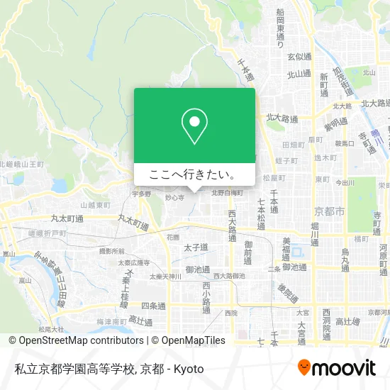 私立京都学園高等学校地図