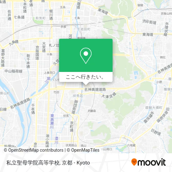 私立聖母学院高等学校地図