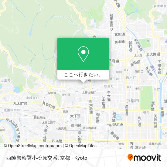 西陣警察署小松原交番地図