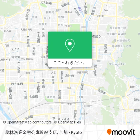農林漁業金融公庫近畿支店地図