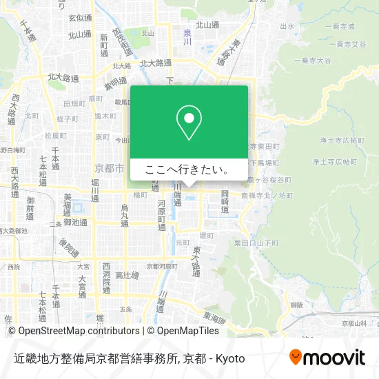 近畿地方整備局京都営繕事務所地図