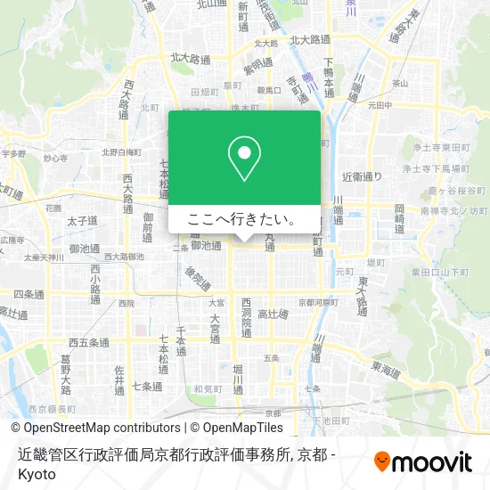 近畿管区行政評価局京都行政評価事務所地図