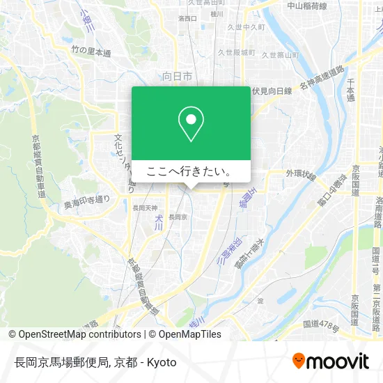 長岡京馬場郵便局地図