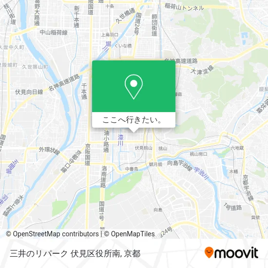 三井のリパーク 伏見区役所南地図