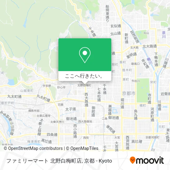 ファミリーマート 北野白梅町店地図