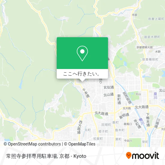 常照寺参拝専用駐車場地図