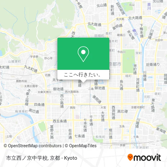 市立西ノ京中学校地図