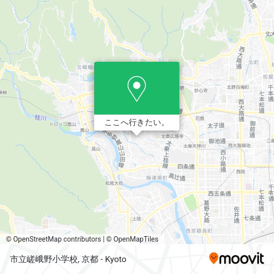 市立嵯峨野小学校地図