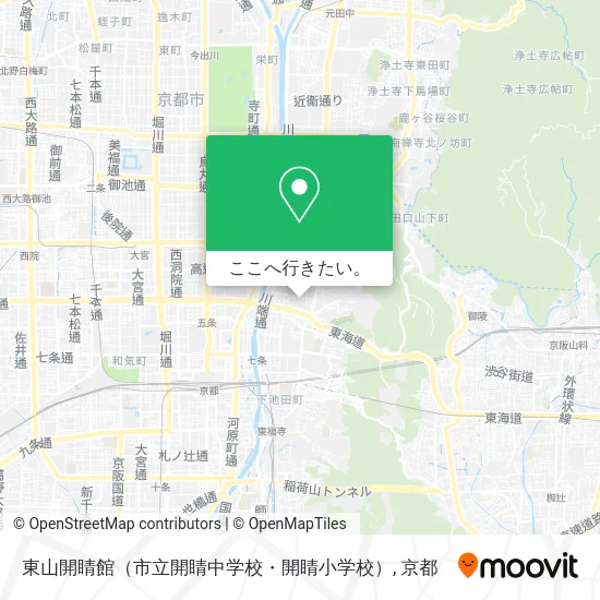 東山開睛館（市立開睛中学校・開睛小学校）地図