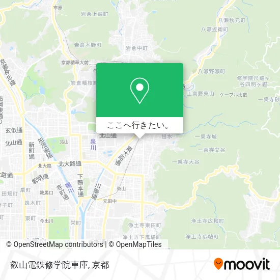 叡山電鉄修学院車庫地図