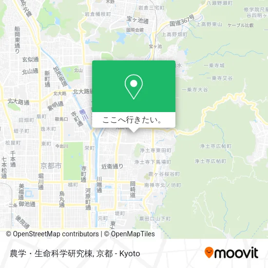 農学・生命科学研究棟地図