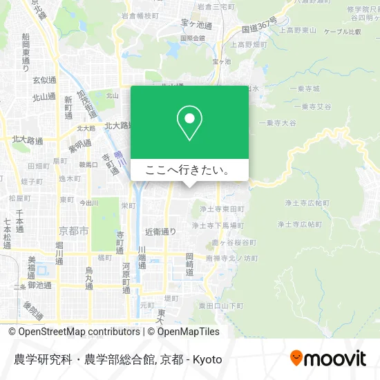 農学研究科・農学部総合館地図