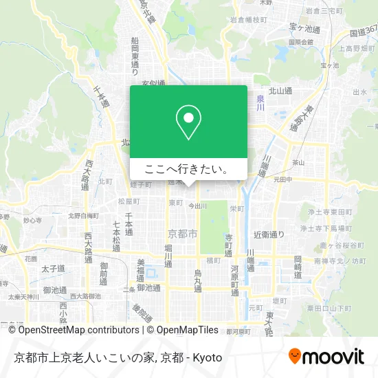 京都市上京老人いこいの家地図