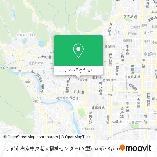 京都市右京中央老人福祉センター(Ａ型)地図