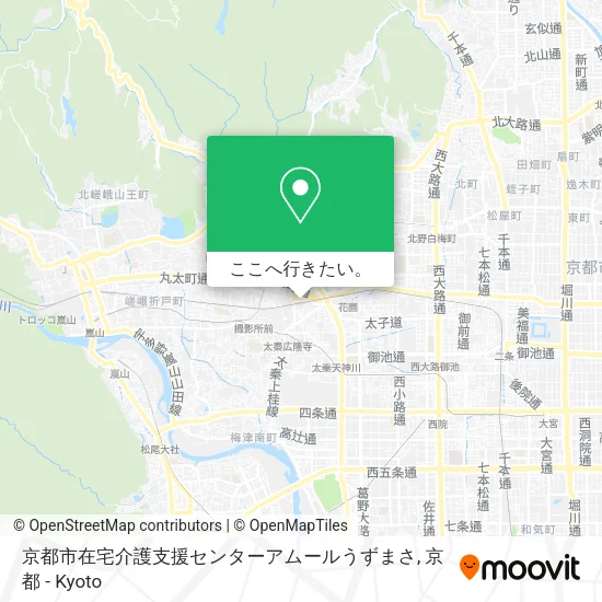 京都市在宅介護支援センターアムールうずまさ地図