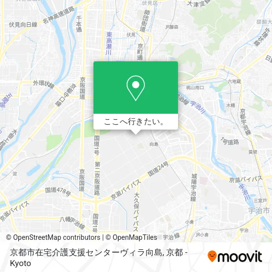 京都市在宅介護支援センターヴィラ向島地図