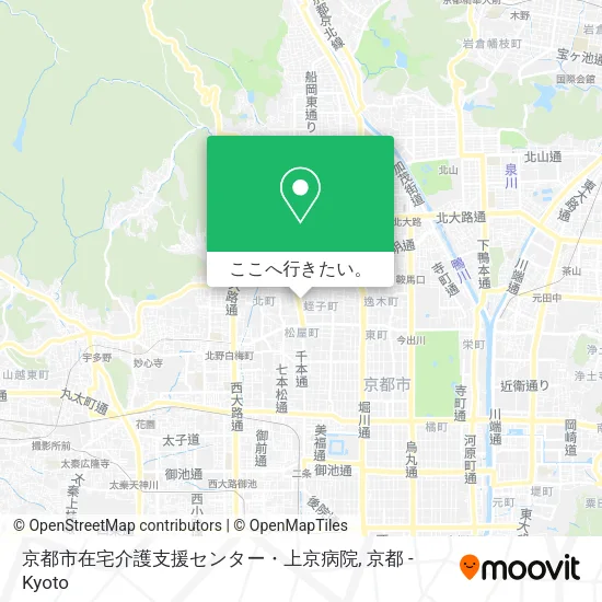 京都市在宅介護支援センター・上京病院地図