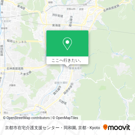 京都市在宅介護支援センター・同和園地図