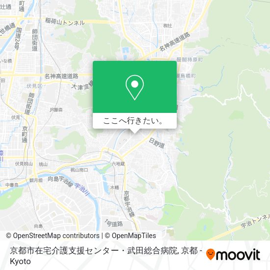 京都市在宅介護支援センター・武田総合病院地図