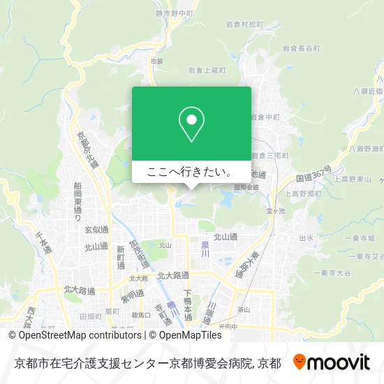 京都市在宅介護支援センター京都博愛会病院地図