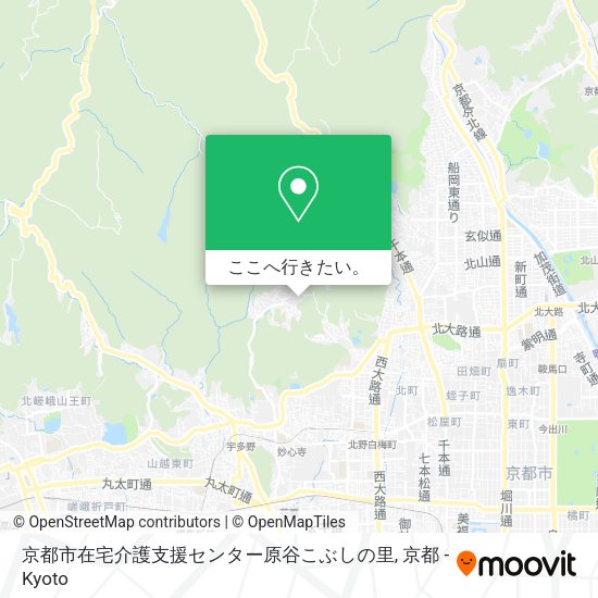京都市在宅介護支援センター原谷こぶしの里地図