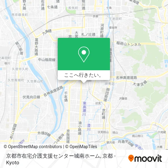 京都市在宅介護支援センター城南ホーム地図