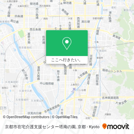 京都市在宅介護支援センター塔南の園地図