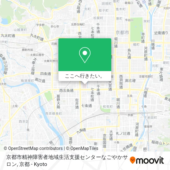 京都市精神障害者地域生活支援センターなごやかサロン地図