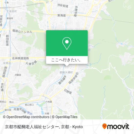 京都市醍醐老人福祉センター地図