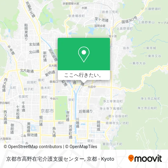 京都市高野在宅介護支援センター地図