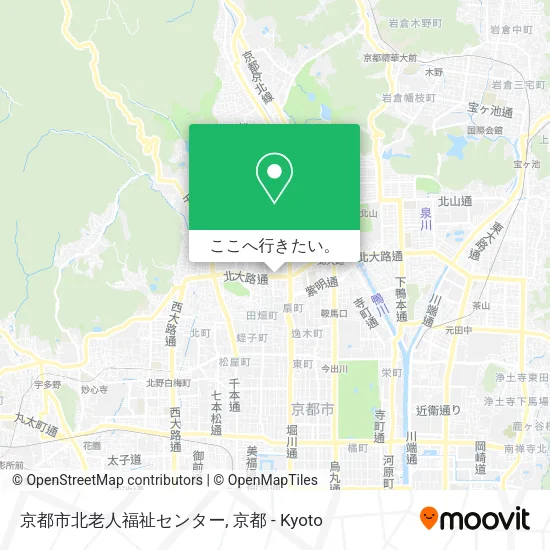 京都市北老人福祉センター地図