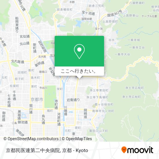 京都民医連第二中央病院地図