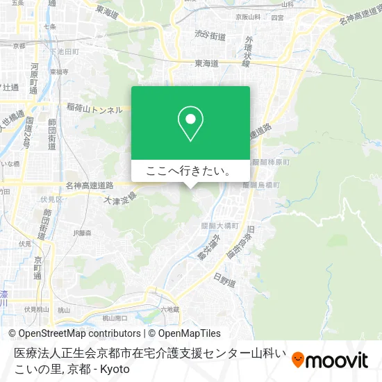 医療法人正生会京都市在宅介護支援センター山科いこいの里地図