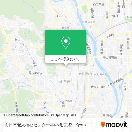 向日市老人福祉センター琴の橋地図